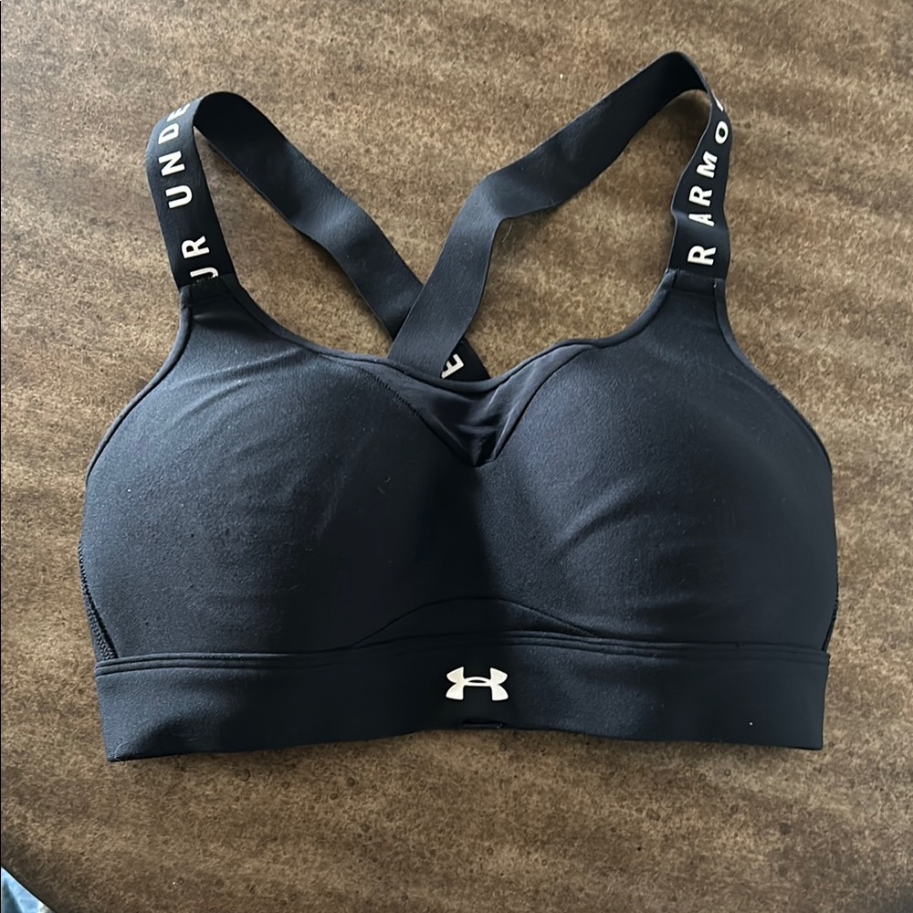 Under Armour Black Sports Bra with Racerback Design